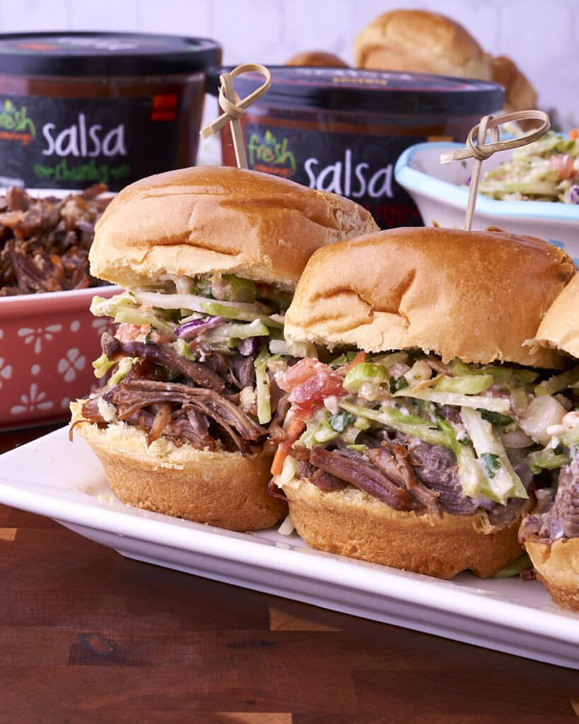 Chef Anthony Serrano's world famous Instant Pot pulled beef recipe that is perfect for tailgating
